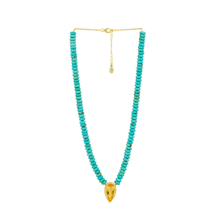 Le Sirenuse Necklace Citrine