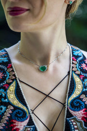 Emerald Heart Necklace