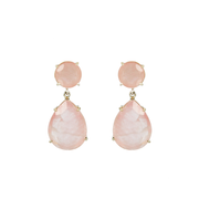 Vivienne Earrings Rose Quartz