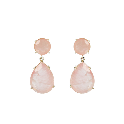 Vivienne Earrings Rose Quartz