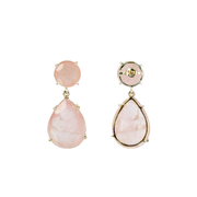 Vivienne Earrings Rose Quartz