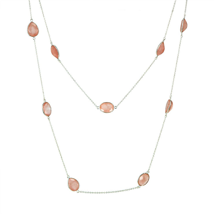 Pietra Necklace Rose Quartz