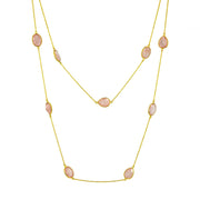 Pietra Necklace Rose Quartz