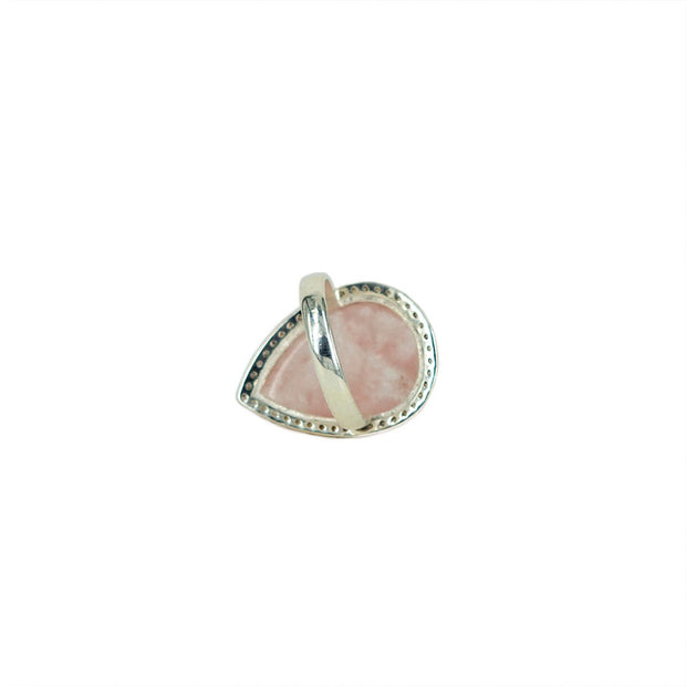 Corazon Ring Rose Quartz - Silver Cocktail Rose Quartz Ring