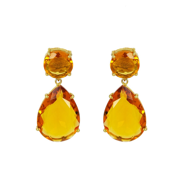 Vivienne Earrings Citrine