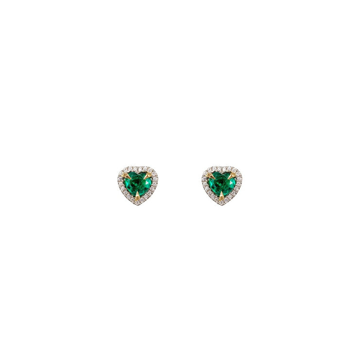 Shop 18K Gold and Emerald Heart Pendant for Women | Gehna