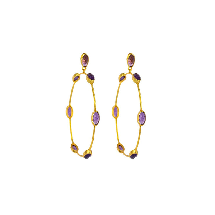 Aro Earrings Amethyst