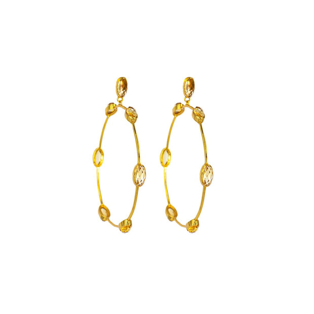 Aro Earrings Citrine