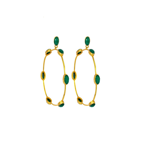 Aro Earrings Emerald