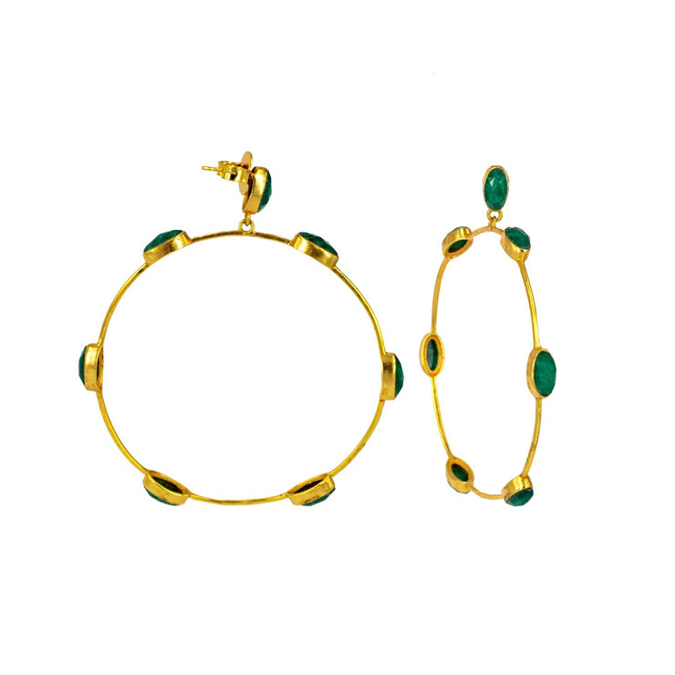 Aro Earrings Emerald