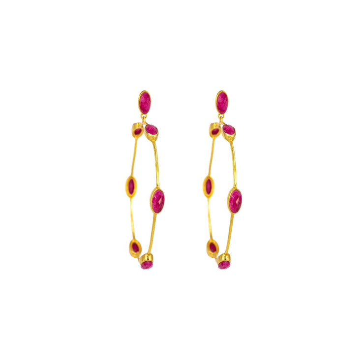 Aro Earrings Ruby