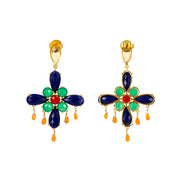 Flor del Mal Earrings Lapis