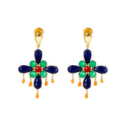 Flor del Mal Earrings Lapis