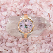 TIMEX x Jacquie Aiche Legacy Rose Gold Two-Tone Sunray Evil Eye Watch - PINK