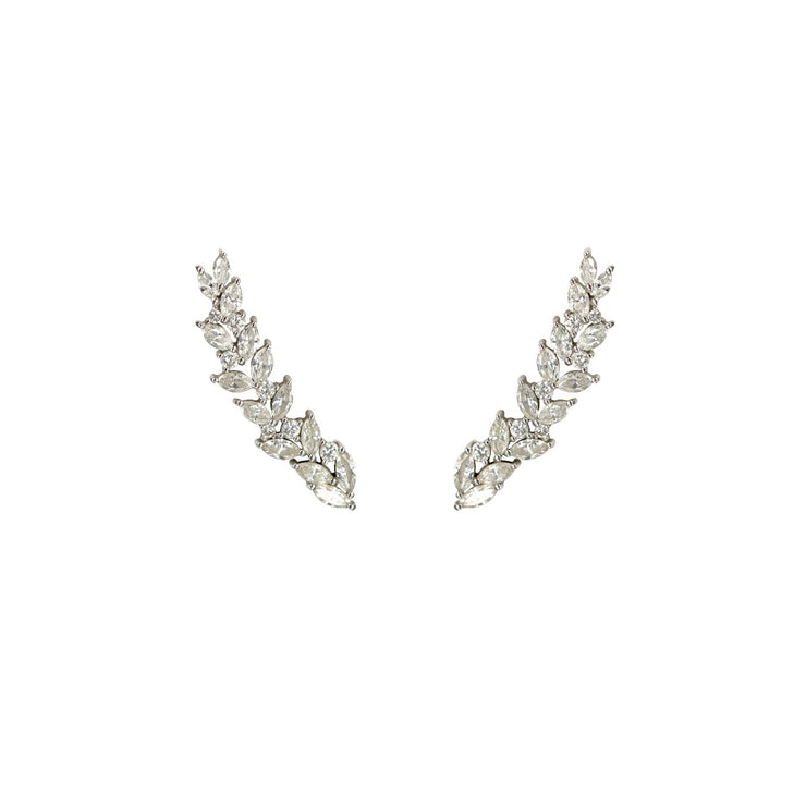 18k Gold and Diamond Crawler Earring