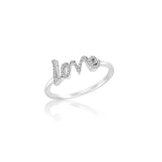 MeiraT White Gold and Diamond Love Ring