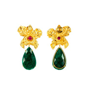 Orchid Earrings Emerald