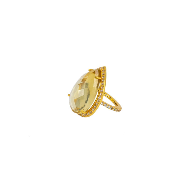 Corazon Ring Citrine - Silver Cocktail Citrine Ring