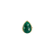 Corazon Ring Emerald- Silver Cocktail Emerald Ring