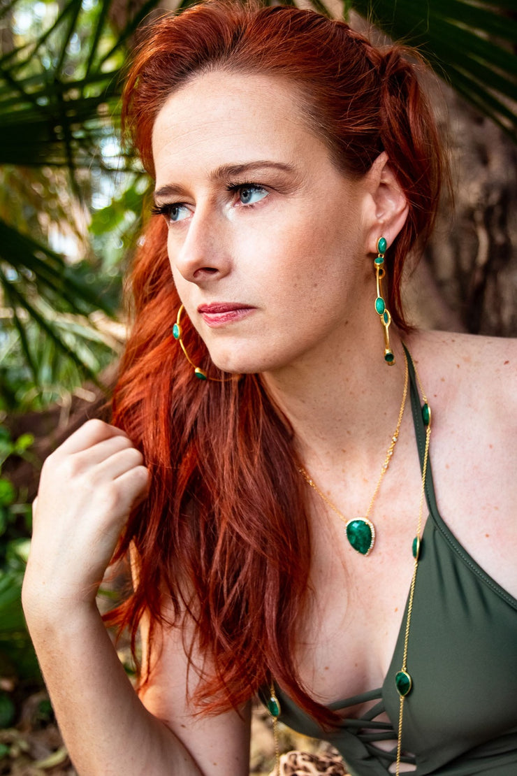 Aro Earrings Emerald