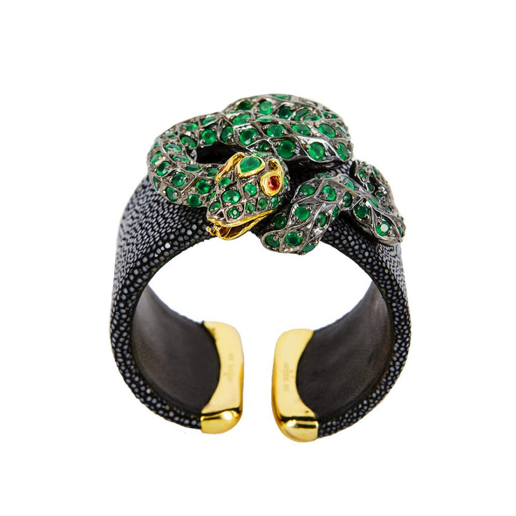 Snake Bangle Green