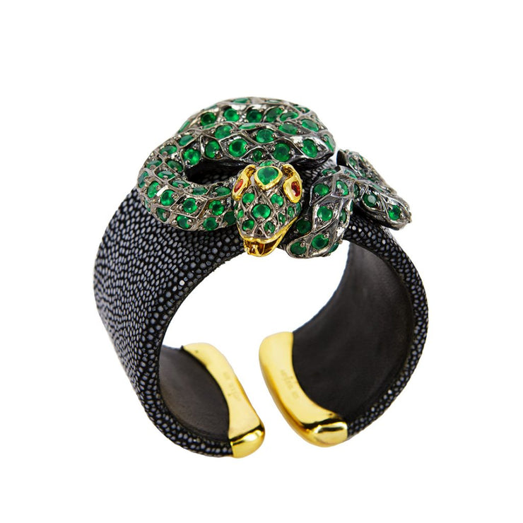 Snake Bangle Green